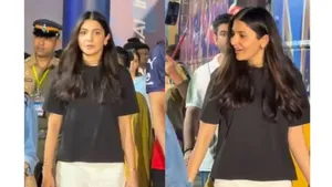 Anushka Sharma Nails Effortless Chic In Black And White At Rcb Vs Mi Match