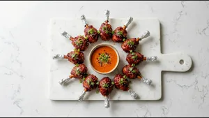 Snacks Chicken Lollipop Recipe Restaurant Style Crunch 011