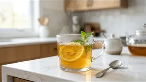 Breakfast Lemon Tea Recipe Detox Morning Drink 011