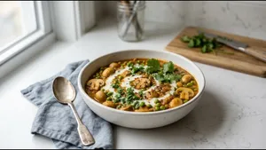 Lunch Matar Mushroom Recipe Simple Flavorful Curry 011