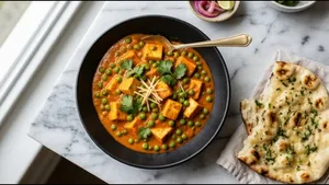 Lunch Mutter Paneer Recipe Classic Home Style Curry 011