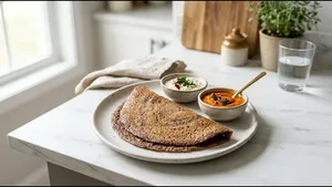 Breakfast Ragi Dosa Recipe Healthy Millet 011