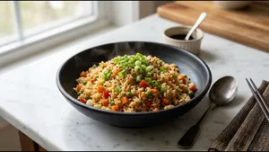Lunch Veg Fried Rice Recipe Wok Toss Restaurant Trick 011