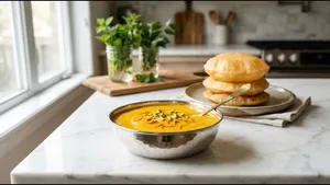 Breakfast Aamras Recipe Summer Mango Delight 011
