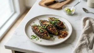 Dinner Bharva Karela Recipe Stuffed Bitter Gourd Special 011