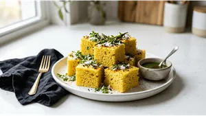 Snacks Khaman Dhokla Recipe Indian Street Style Fluffy 011