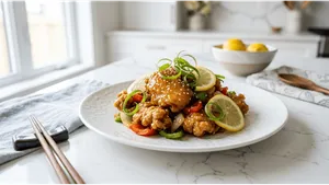 Dinner Lemon Chicken Recipe Chinese Restaurant Style 011