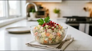 Snacks Russian Salad Recipe Creamy Party Dish 011