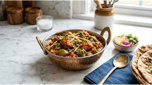 Lunch Kadai Chicken Recipe Dhaba Style Spicy Curry 011