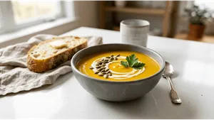 Dinner Pumpkin Soup Recipe Light Comfort Bowl 011