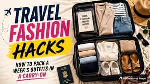 Travel Fashion Hacks How To Pack A Weeks Outfits In A Carry On