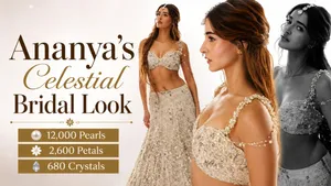 Ananya Pandays Gaurav Gupta Couture Featured 12000 Pearls 2600 Petals And A Celestial Love Story