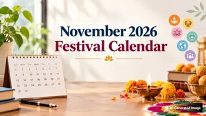 November 2026 Festivals Diwali Chhath Dev Uthani Ekadashi And Every Vrat Date