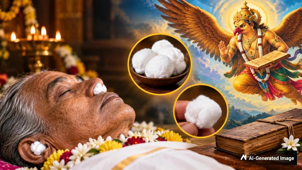 இறந்தவர்களின் மூக்கு மற்றும் காதில் ஏன் பஞ்சு வைக்கப்படுகிறது? கருட புராணம் சொல்லும் ரகசியம் என்ன தெரியுமா?