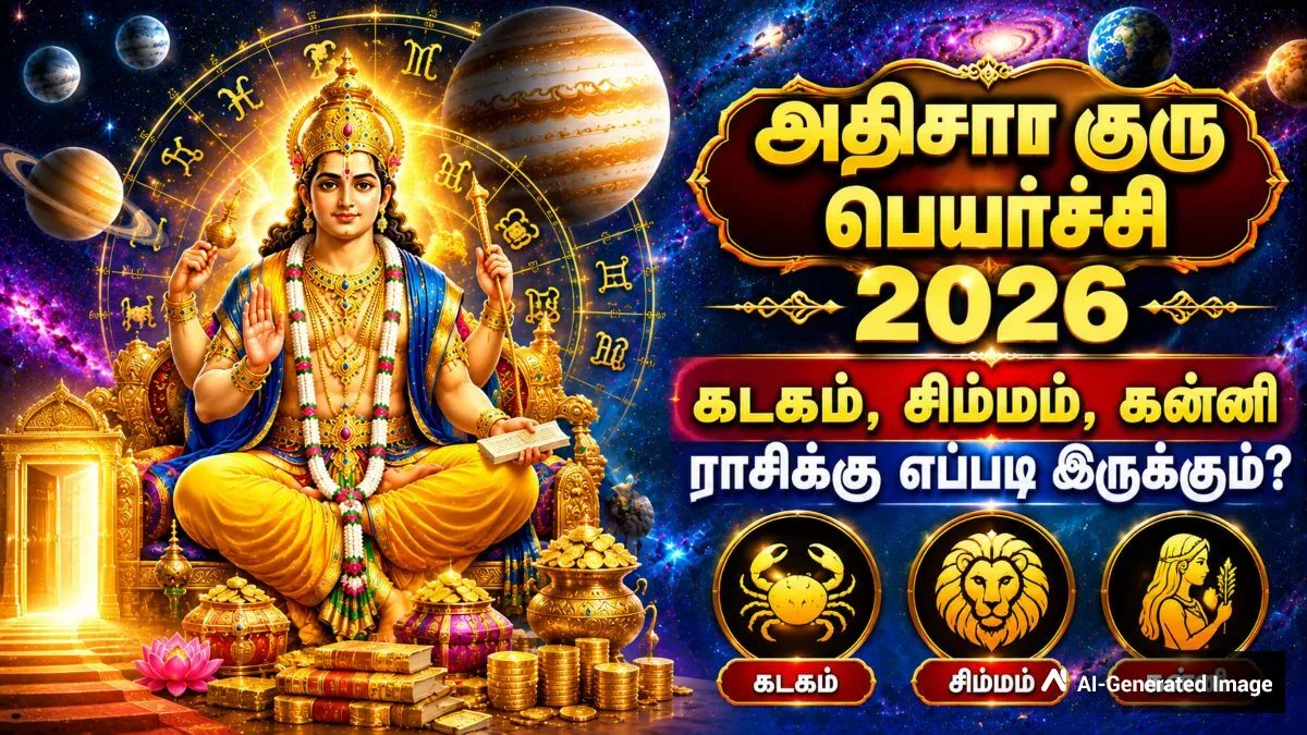 குரு பெயர்ச்சி 2026: கடகம், சிம்மம், கன்னி ராசிக்கு எப்படி இருக்கும்-ன்னு தெரியுமா?