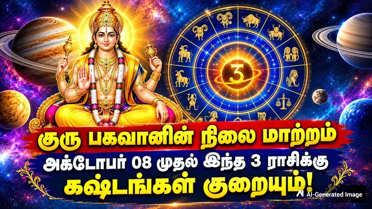 ஆயில்யம் நட்சத்திரம் செல்லும் குரு பகவான்: அக்டோபர் 08 முதல் இந்த 3 ராசிக்கு கஷ்டங்கள் குறையும்!
