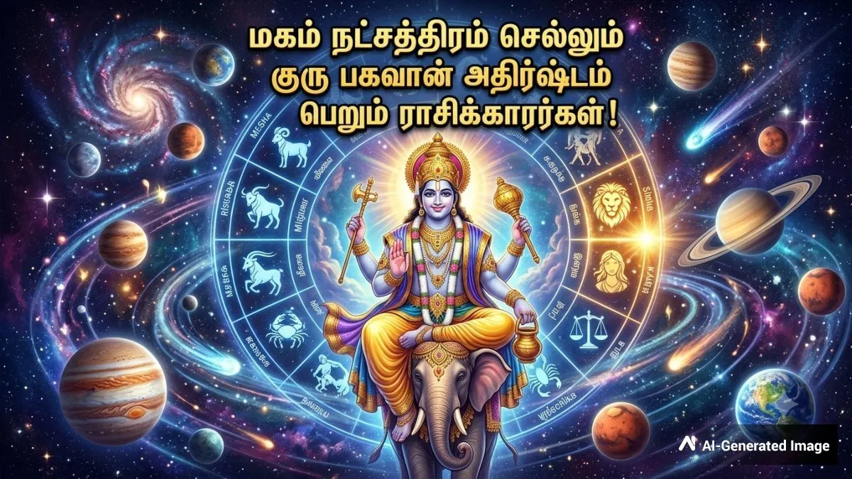 மகம் நட்சத்திரம் செல்லும் குரு: அடுத்த 2 1/2 மாதம் இந்த 3 ராசிக்காரர்களின் வளர்ச்சியை யாராலும் தடுக்க முடியாது