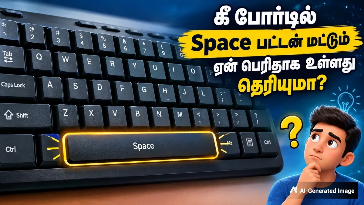 கீ போர்டில் Space பட்டன் மட்டும் ஏன் பெரிதாக உள்ளது? அதற்கு பின்னால் உள்ள ரகசியம் என்ன தெரியுமா?