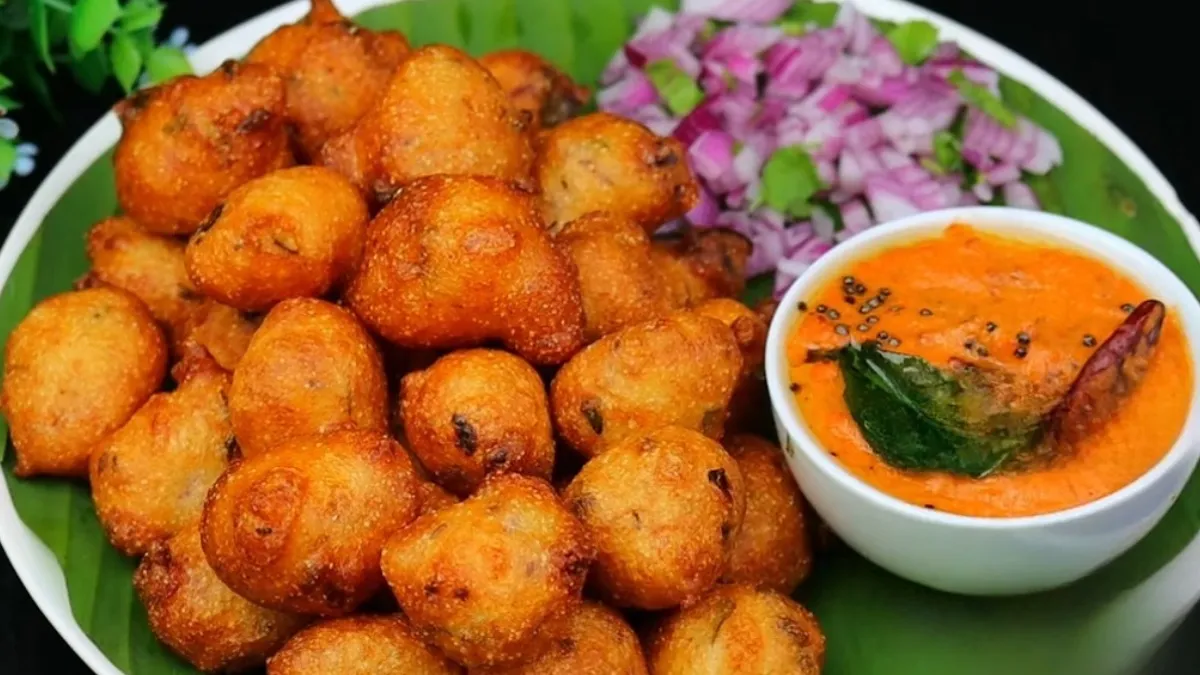 குட்டி போண்டாவும், கார சட்னியும் - 15 நிமிடத்தில் எப்படி செய்றதுன்னு பாத்து ட்ரை பண்ணுங்க..