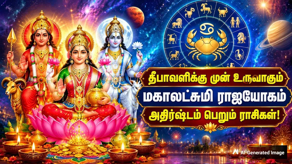 தீபாவளிக்கு முன் உருவாகும் மகாலட்சுமி ராஜயோகம்: இந்த 4 ராசிக்கு கூரைய பிச்சுகிட்டு பணம் கொட்டும்!