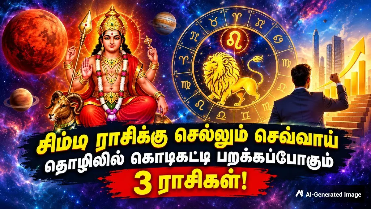 நவம்பரில் சிம்ம ராசிக்கு செல்லும் செவ்வாய்: இந்த 3 ராசிக்காரங்க தொழிலில் கொடிகட்டி பறக்கப்போறாங்க..