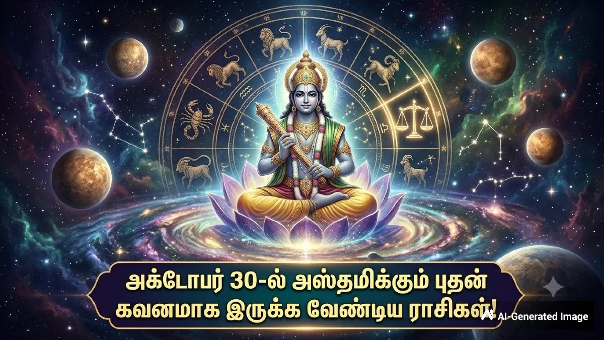 அக்டோபர் 30-ல் அஸ்தமிக்கும் புதன்: இந்த 4 ராசிக்காரங்க பண விஷயத்துல உஷாரா இருக்கணும்...