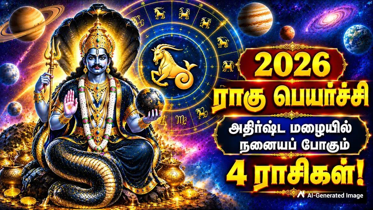 2026 ராகு பெயர்ச்சியால் இந்த 4 ராசிக்காரங்க ராஜவாழ்க்கை வாழப் போறாங்க.. உங்க ராசியும் இதுல இருக்கா?