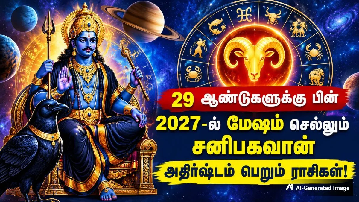 29 ஆண்டுகளுக்கு பின் மேஷம் செல்லும் சனிபகவான்: 2027-ல் இந்த 4 ராசிக்கு டபுள் ஜாக்பாட் அடிக்கப்போகுது!
