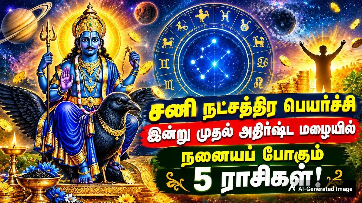 சனி நட்சத்திர பெயர்ச்சியால் இன்று முதல் இந்த 5 ராசிக்கு தொட்டதெல்லாம் வெற்றி கிடைக்கும்!