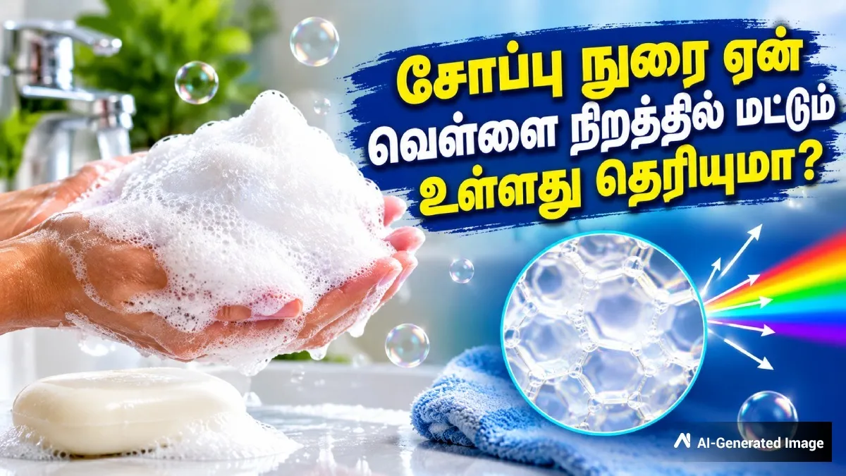 சோப்பு நுரை ஏன் எப்போதும் வெள்ளை நிறத்தில் மட்டும் உள்ளது தெரியுமா? ஷாக் ஆகாதீங்க