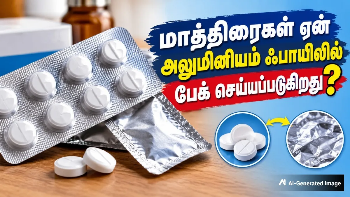 மாத்திரைகள் ஏன் அலுமினியம் ஃபாயில்களில் மட்டுமே பேக் செய்யப்படுகிறது - அதன் ரகசியம் என்ன தெரியுமா?