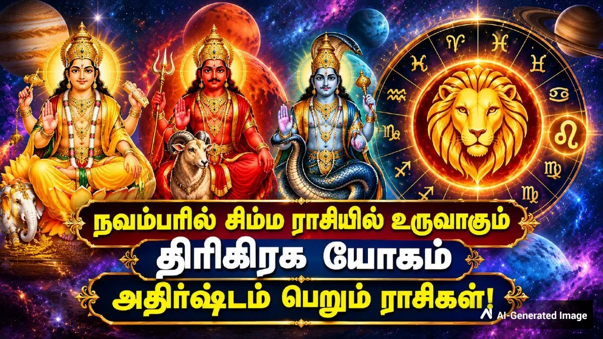 நவம்பரில் சிம்ம ராசியில் உருவாகும் திரிகிரக யோகம்: இந்த 3 ராசிக்கு பணமும், வெற்றியும் குவியப்போகுது!