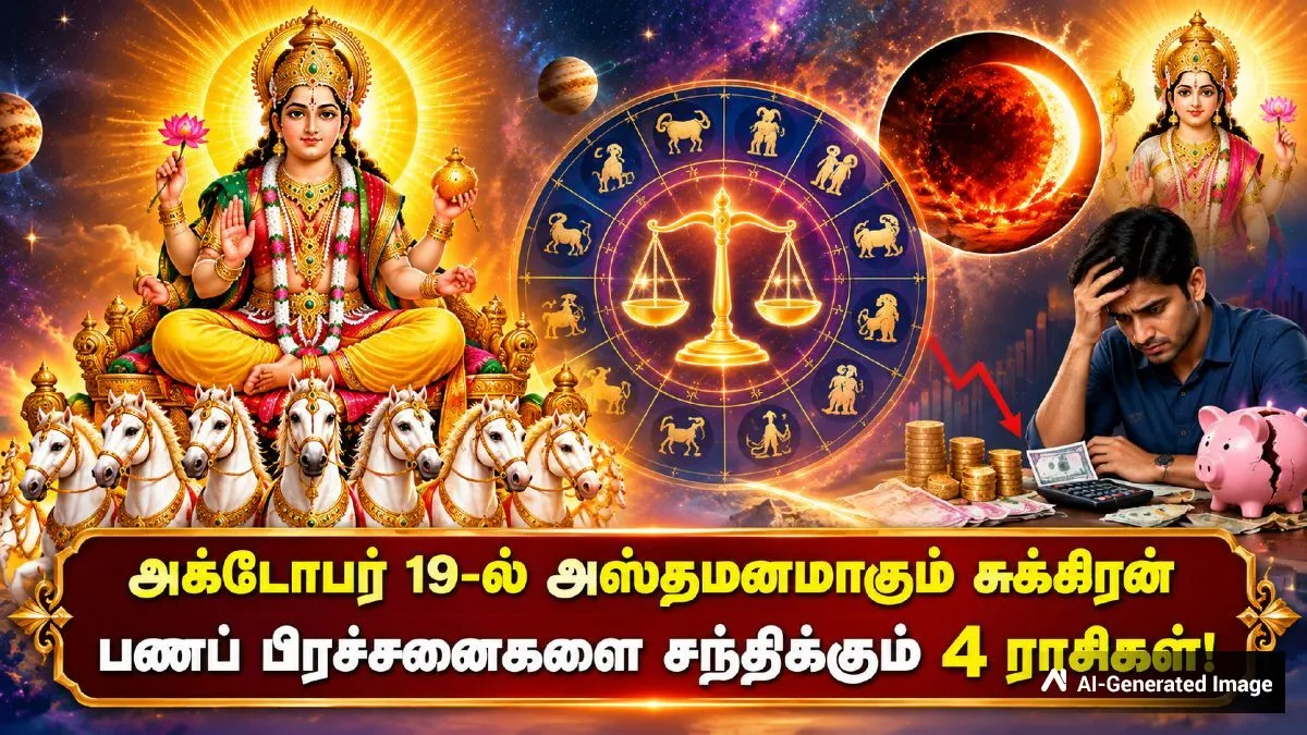 அக்டோபர் 19-ல் சுக்கிரன் அஸ்தமனமாவதால் இந்த 4 ராசிக்கு பணப்பிரச்சனை அதிகரிக்கப்போகுது.. உஷார்..